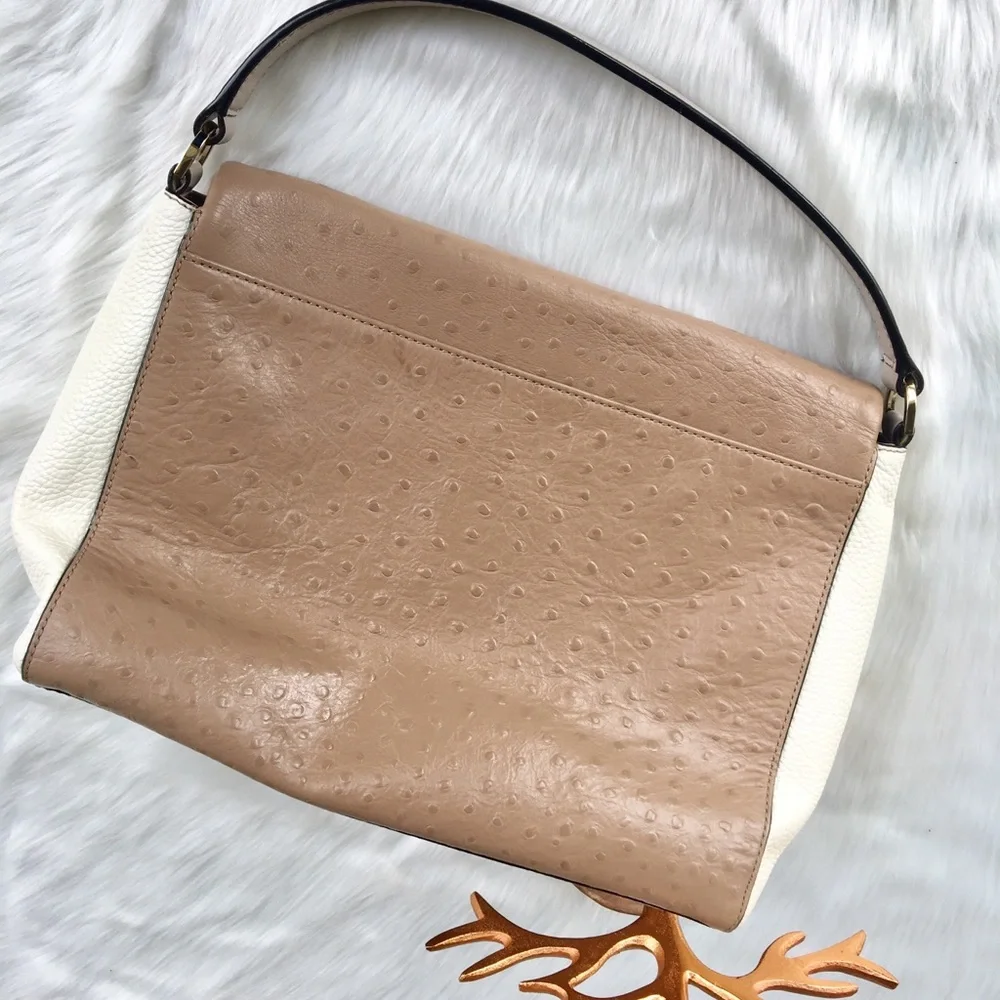 Kate Spade Ostrich Tan / Cream Purse